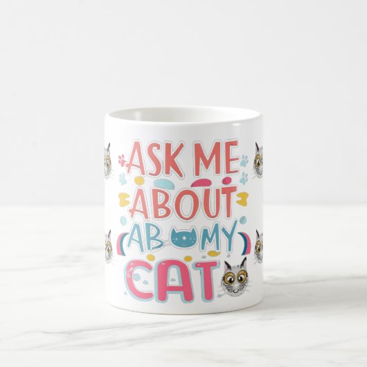 Vraag me naar mijn kat koffiemok (Center)