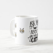 Vraag me naar mijn kat koffiemok (Voorkant links)