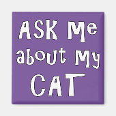 Vraag me naar mijn Kat Magneet (Voorkant)