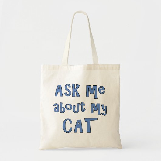 Vraag me naar mijn Kat Tote Bag (Voorkant)