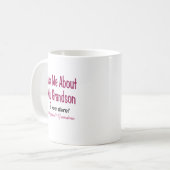 Vraag me naar mijn kleinzoon koffiemok (Voorkant links)