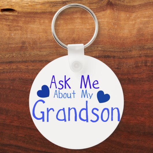 Vraag me naar mijn kleinzoon. sleutelhanger (Voorkant)