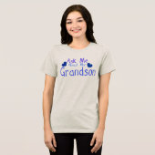 Vraag me naar mijn kleinzoon. Tri-Blend shirt (Voorkant volledig)
