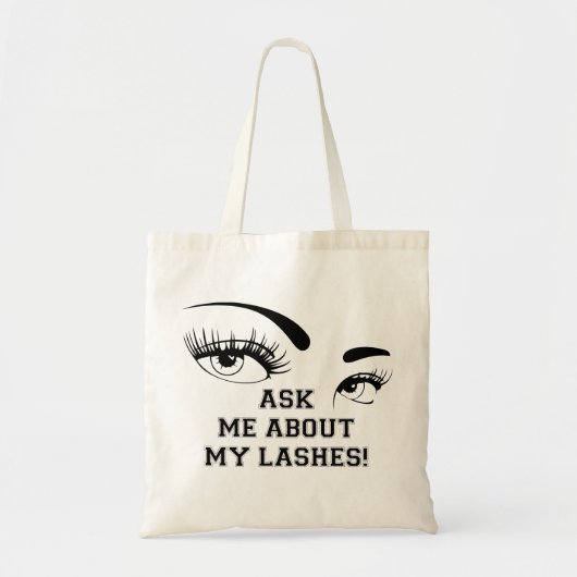 VRAAG ME NAAR MIJN LASHES TASSEN BAG (Voorkant)