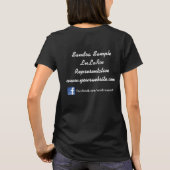 Vraag me naar mijn leggings met contactgegevens op t-shirt (Achterkant)