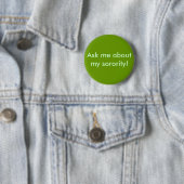 Vraag me naar mijn liefdadigheid! ronde button 5,7 cm (In situ)