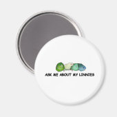 Vraag me naar mijn linnies magneet (Voorkant / Achterkant)