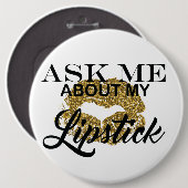 Vraag me naar mijn lippenstift Button (Voorkant /achterkant)