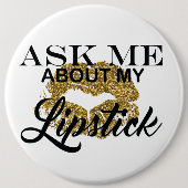 Vraag me naar mijn lippenstift Button (Voorkant)