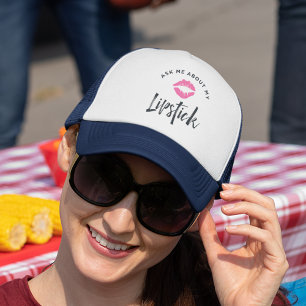 Vraag me naar mijn lippenstift   Lip Product Distr Trucker Pet