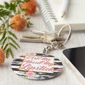 Vraag me naar mijn lippenstift-Sleutelhanger Sleutelhanger (Zijkant)