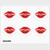 Vraag me naar mijn lippenstift Stickers (Vel)