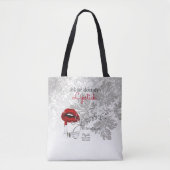 Vraag me naar mijn lipstick - Rood Tote Bag (Voorkant)