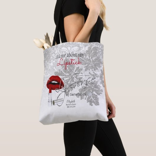 Vraag me naar mijn lipstick - Rood Tote Bag (Dichtbij)