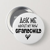 Vraag me naar mijn nieuwe witte Button met kleinki (Voorkant /achterkant)