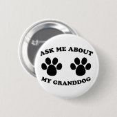 Vraag me naar mijn oma ronde button 5,7 cm (Voorkant /achterkant)