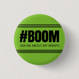 Vraag me naar mijn omslagen - het werkt! Wereldwij Ronde Button 3,2 Cm