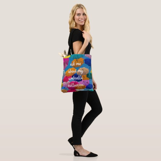 Vraag me naar mijn paraplu Collectie Tote Bag (Op model)