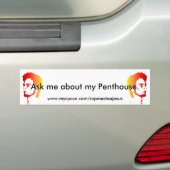 Vraag me naar mijn penthoudende bumper sticker (Op auto)