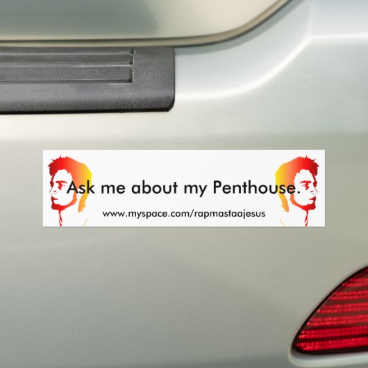Vraag me naar mijn penthoudende bumper sticker (Op auto)