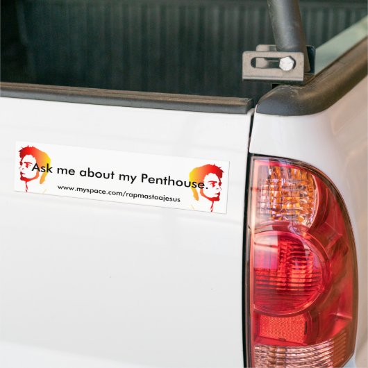 Vraag me naar mijn penthoudende bumper sticker (Op Truck)
