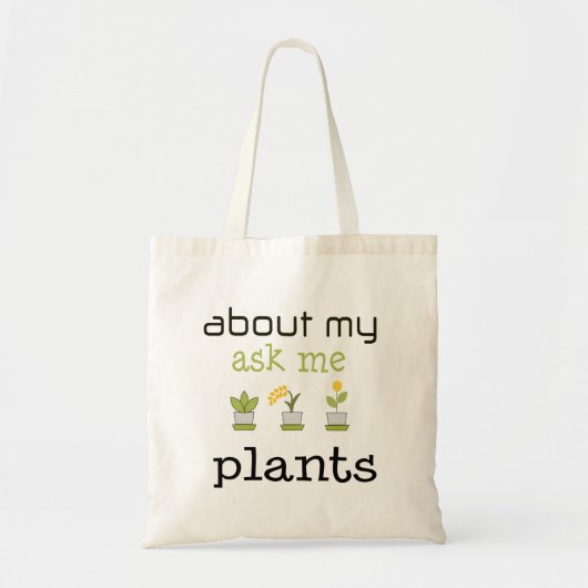 vraag me naar mijn planten shirt tote bag (Voorkant)