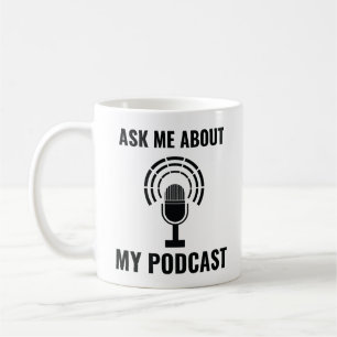 Vraag me naar mijn podcast koffiemok