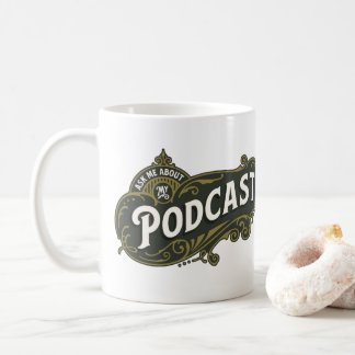 Vraag me naar mijn podcast. koffiemok