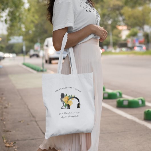 Vraag me naar mijn podcast | Monogram Podcaster Tote Bag