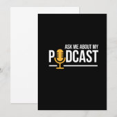 Vraag me naar mijn podcast voor podcasters kaart (Voorkant / Achterkant)