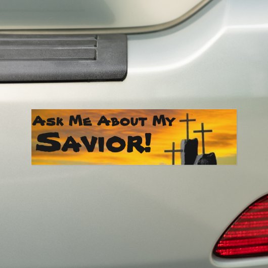 Vraag me naar mijn redder... bumpersticker (Op auto)