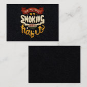 Vraag me naar mijn rookgewoonte in de barbequeteel visitekaartje (Voorkant / Achterkant)