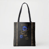 Vraag me naar mijn slipprooflips - blauw tote bag (Voorkant)