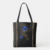Vraag me naar mijn slipprooflips - blauw tote bag (Achterkant)