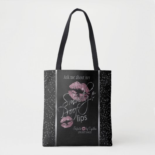 Vraag me naar mijn slipprooflips - Lipsense II Tote Bag (Voorkant)