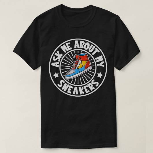 Vraag me naar mijn sneakers t-shirt (Design voorkant)