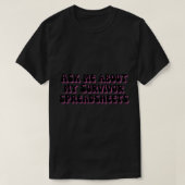 Vraag me naar mijn Survivor Spreadsheets T-shirt (Design voorkant)