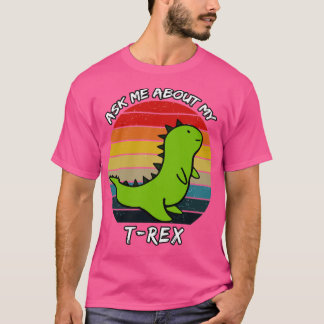 Vraag me naar mijn Trex Retro Sunset T-shirt