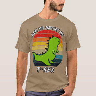 Vraag me naar mijn Trex Retro Sunset T-shirt