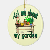 Vraag me naar mijn tuin keramisch ornament (Links)