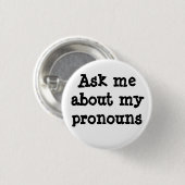 Vraag me naar mijn uitspraak-knop ronde button 3,2 cm (Voorkant /achterkant)