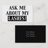 Vraag me naar mijn Visitekaartjes met streepjes (Voorkant / Achterkant)