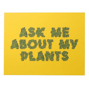 Vraag me naar Mijn voor Planten Notitieblok