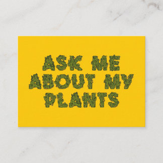 Vraag me naar Mijn voor Planten Visitekaartje