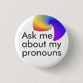 Vraag me naar mijn voornaamwoorden ronde button 3,2 cm