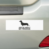 Vraag me naar mijn vrouw bumpersticker (Op auto)