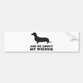 Vraag me naar mijn vrouw bumpersticker (Voorkant)