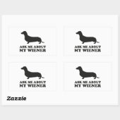 Vraag me naar mijn vrouw rechthoekige sticker (Vel)