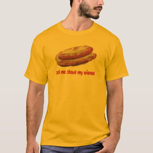 vraag me naar mijn vrouw t-shirt (Voorkant)