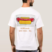 Vraag me naar mijn weiner... t-shirt (Achterkant)